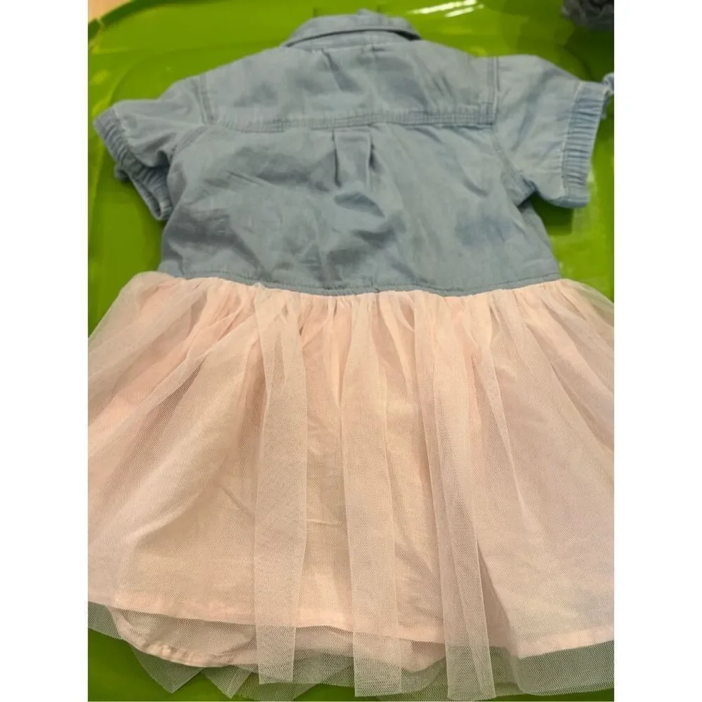 Oshkosh girls, denim and tulle dress